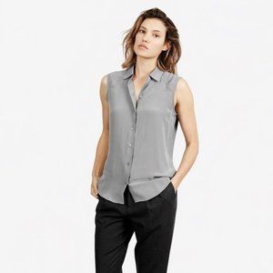 Grey Silk Everlane Sleeveless top XS